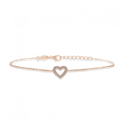 BRACCIALE CUORE E ZIRCONI