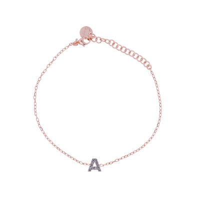 BRACCIALE LETTERA CON ZIRCONI