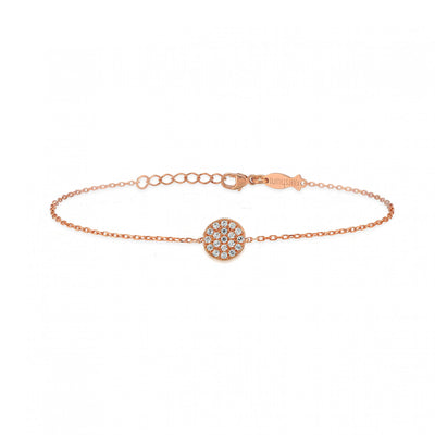 BRACCIALE CON TONDO CENTRALE CON ZIRCONI