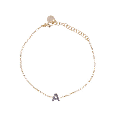 BRACCIALE LETTERA CON ZIRCONI