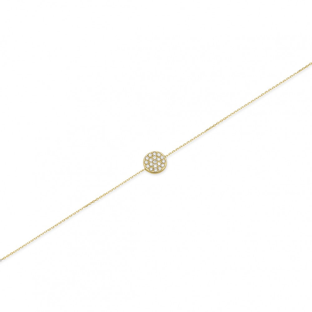 BRACCIALE CON TONDO CENTRALE CON ZIRCONI