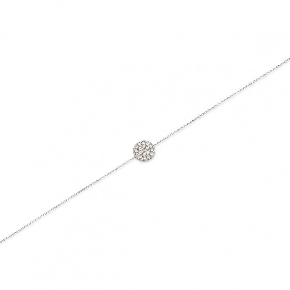 BRACCIALE CON TONDO CENTRALE CON ZIRCONI