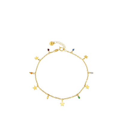 BRACCIALE CON STELLE E ZIRCONI COLORATI