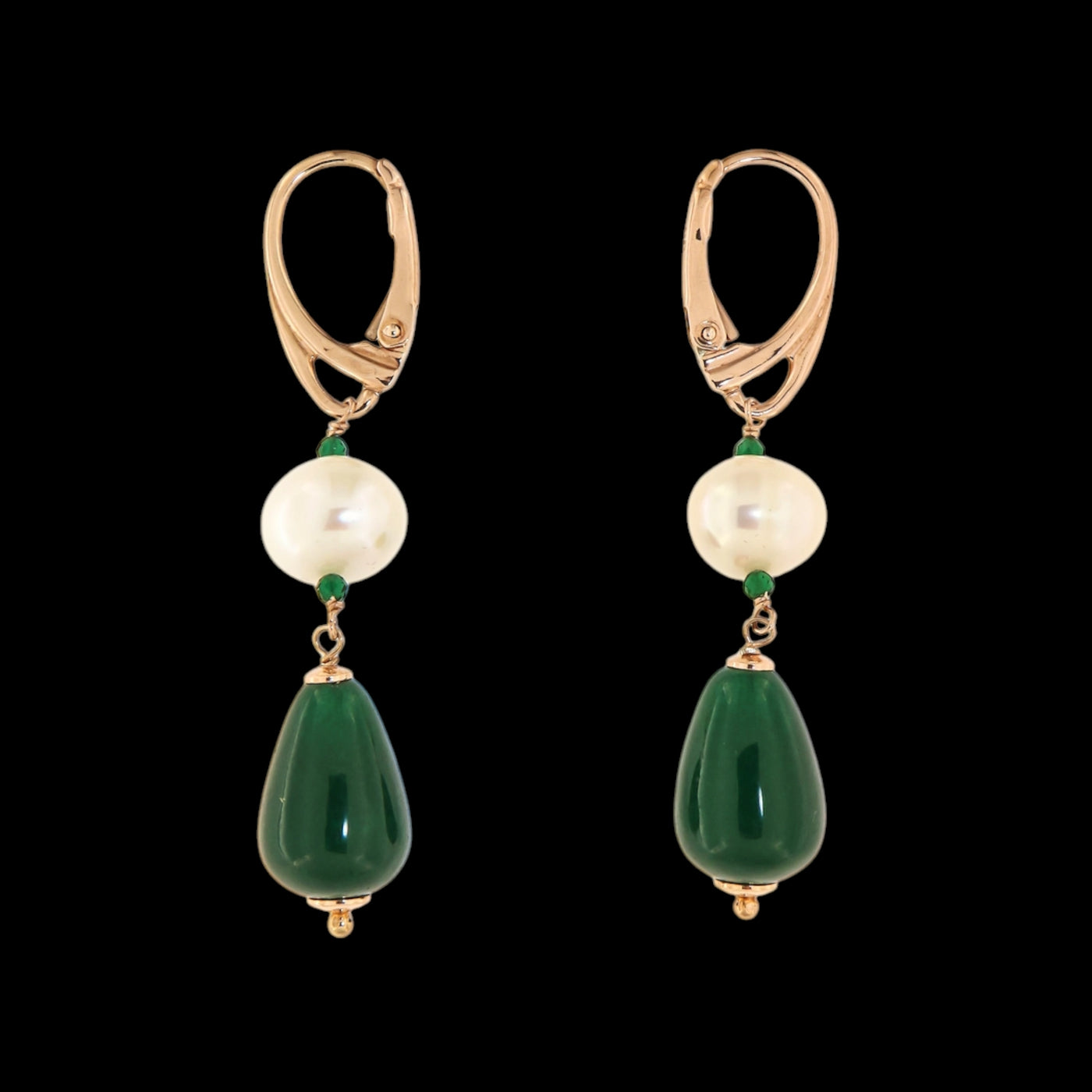 ORECCHINI CON PERLA DI FIUME E AGATA