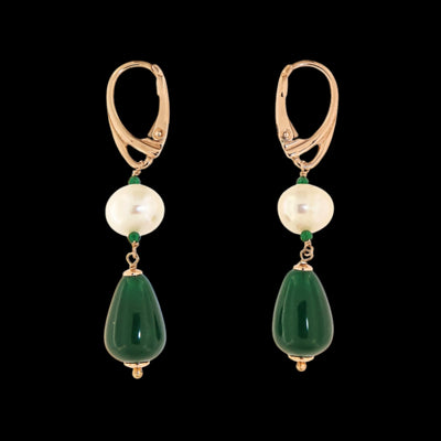 ORECCHINI CON PERLA DI FIUME E AGATA