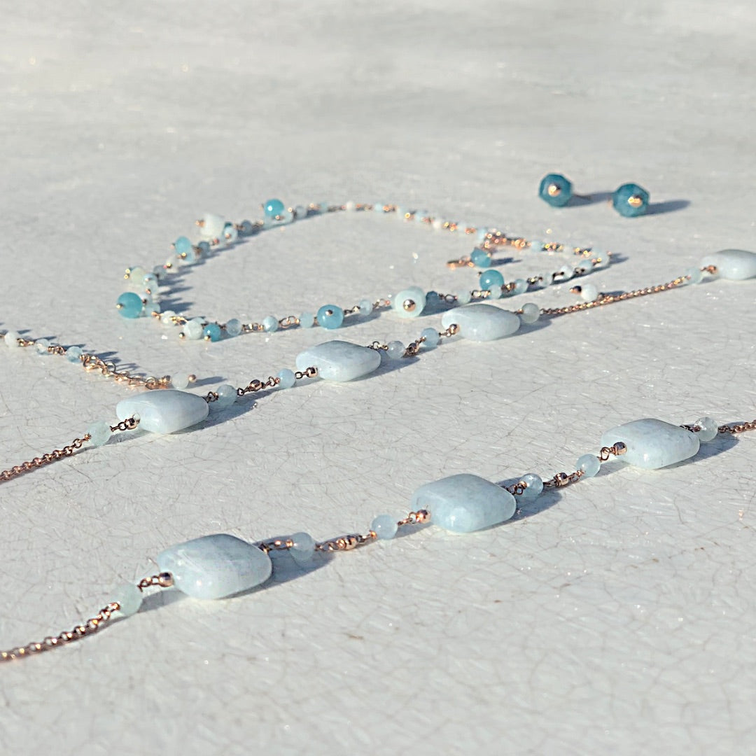 COLLANA CON PIETRA ACQUAMARINA