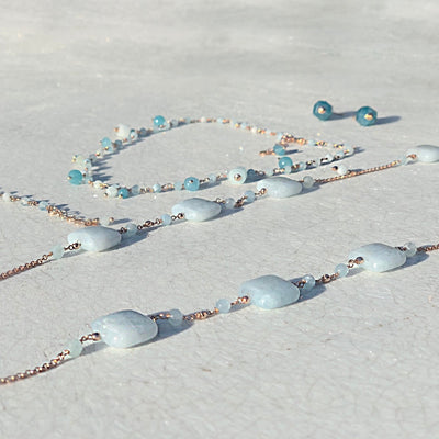 COLLANA CON PIETRA ACQUAMARINA
