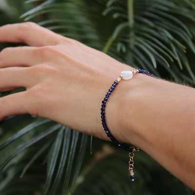 BRACCIALE CON PIETRA DI LUNA E ZIRCONI | GENNY.PI® BRACCIALI - GIOIELLI GENNY.PI® MILANO