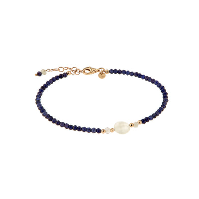 BRACCIALE CON PIETRA DI LUNA E ZIRCONI