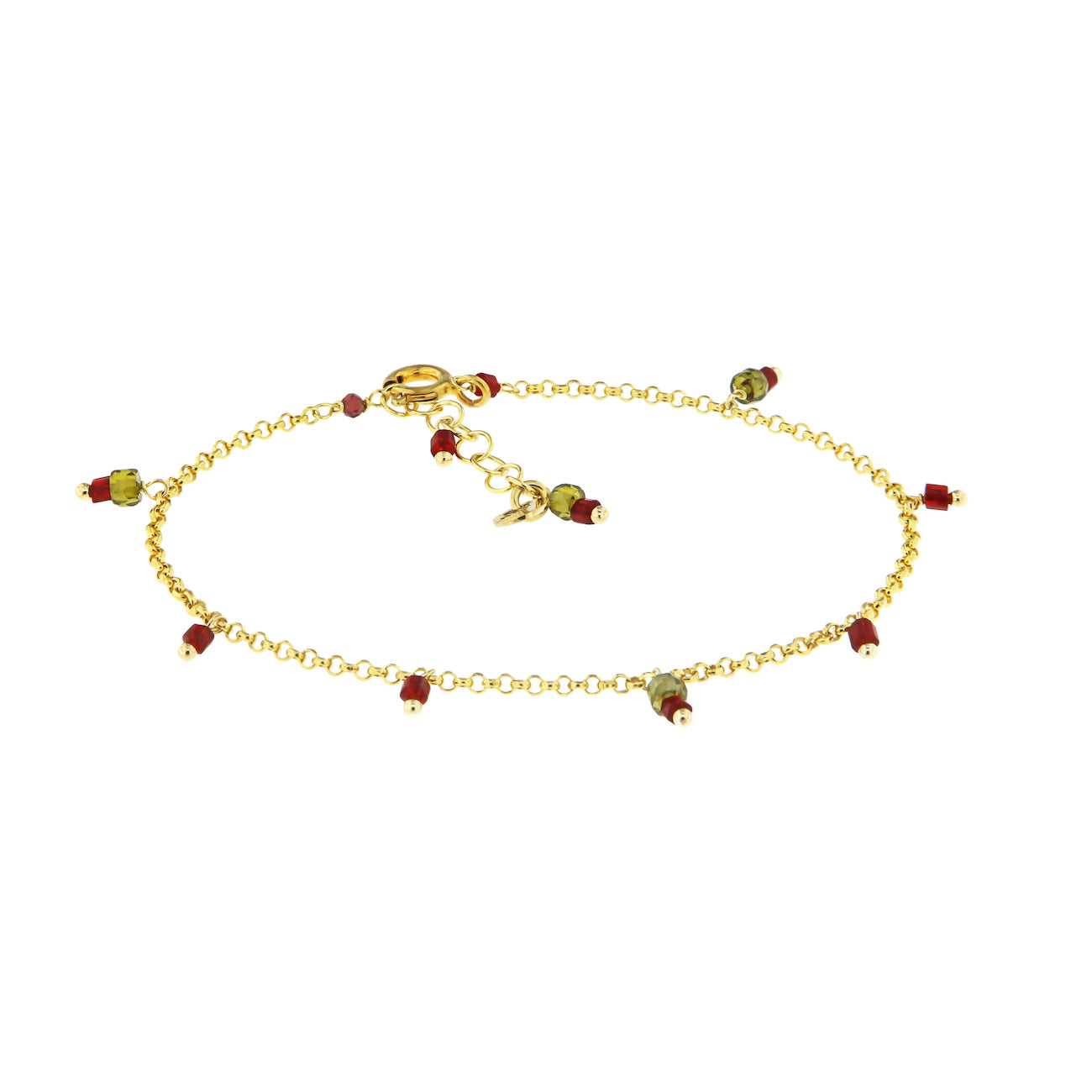 BRACCIALE CATENINA CON ZIRCONI BORDEAUX