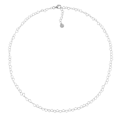 GIROCOLLO CATENINA CUORI IN ARGENTO