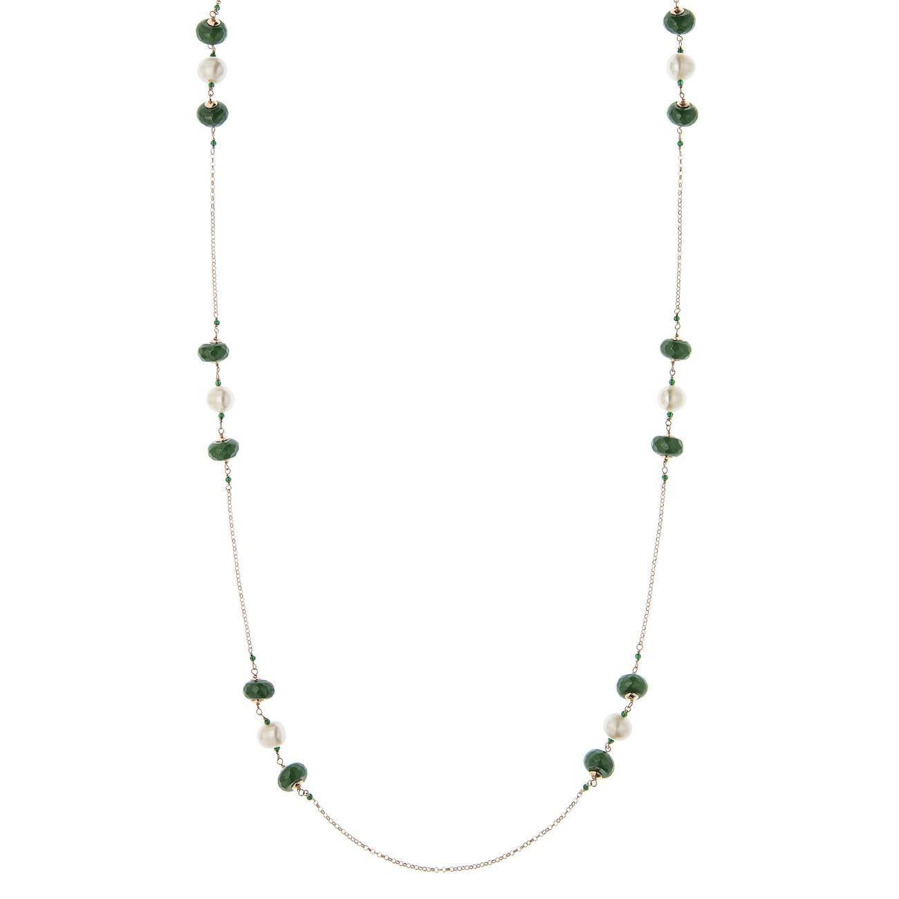 COLLANA CON PERLE DI FIUME E AGATE